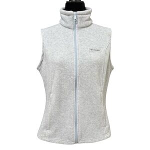 Columbia Sawyer Rapids 2.0 Gray Fleece Zip Vest Size Medium Mock Neck